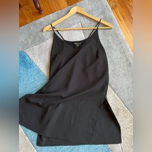 Dahlia Black Dressy Tank Top w side slits